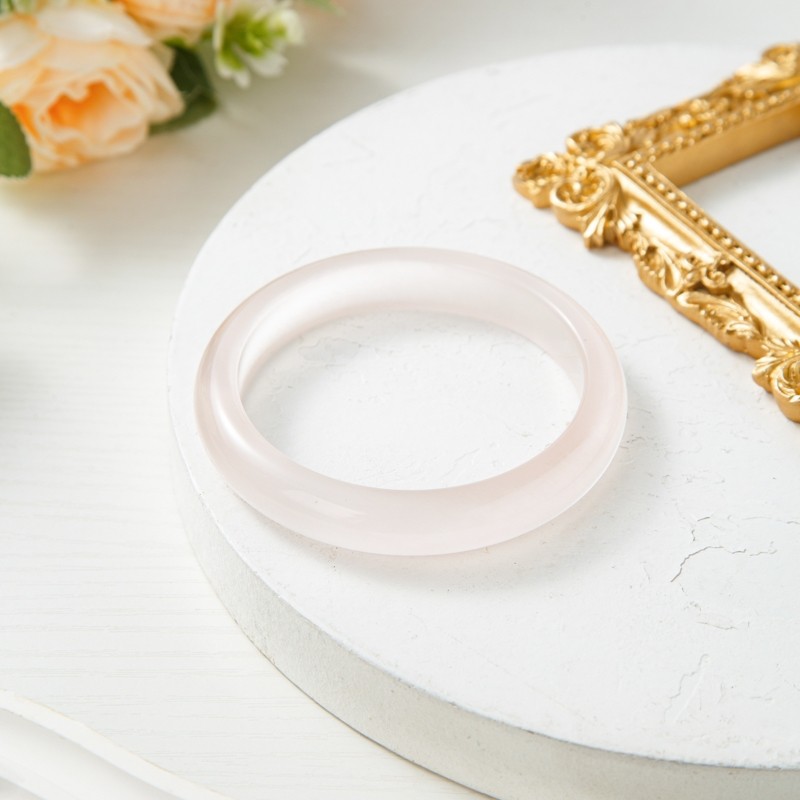 Gelang giok Myanmar akar teratai alami murni gelang batu akik merah muda sumsum giok gelang giok mer