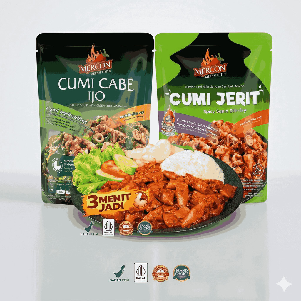 Mercon Merah Putih - Cumi Varian Cabe Ijo & Jerit