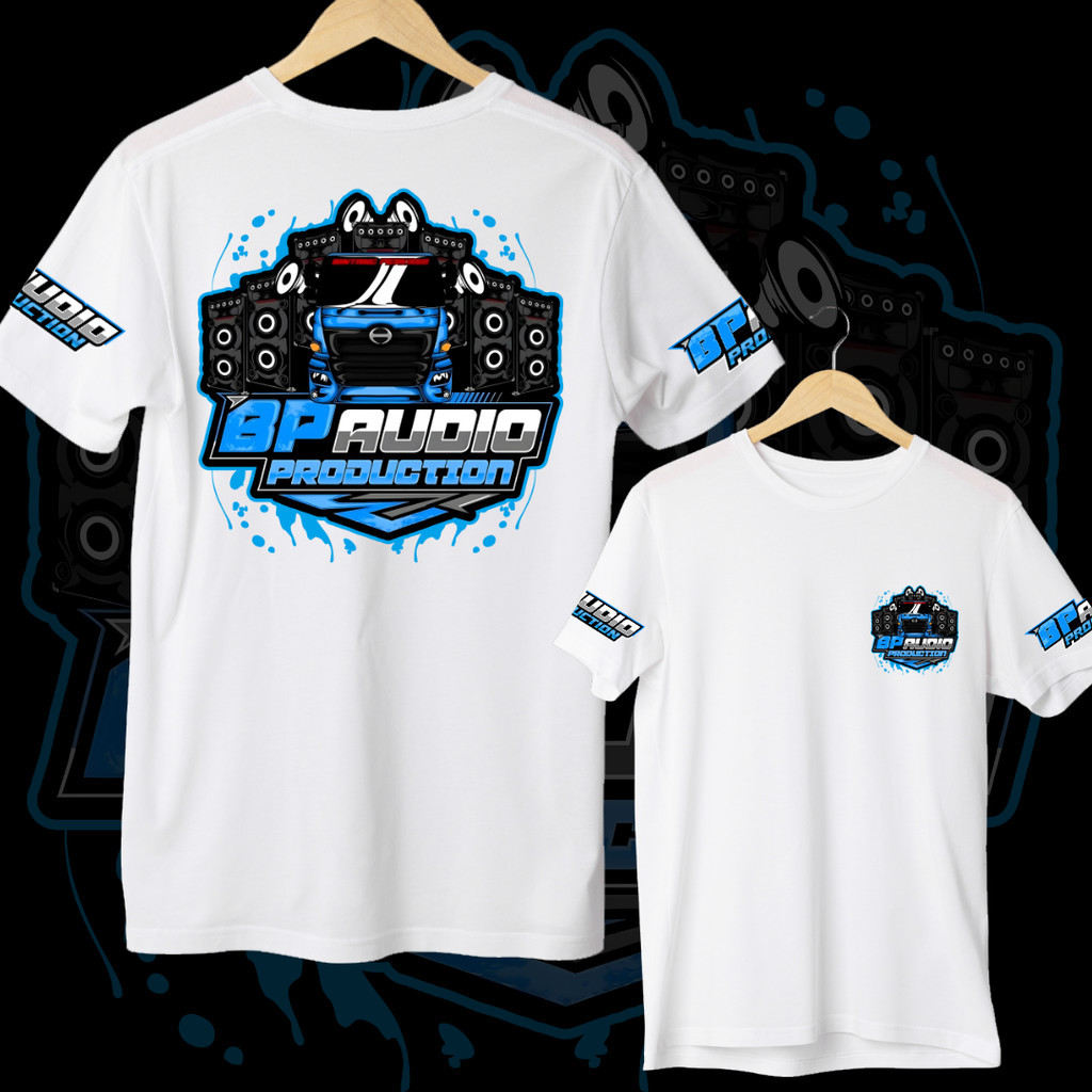 Kaos sound system BP AUDIO PRODUCTION Baju Kaos pria warna putih
