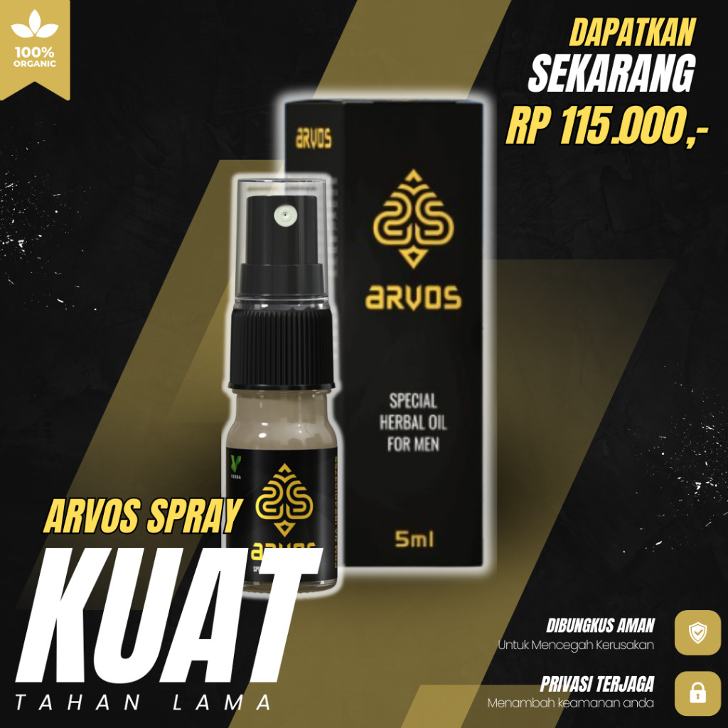 READY Arvos Minyak Pijat Spray Spray Obat kuat pria tahan lama Tidak Kebas Tidak Panas atasi ejakula