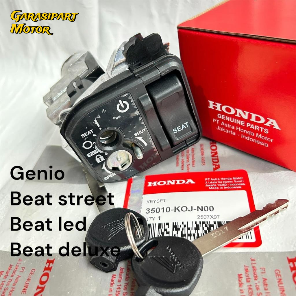NEW Kunci kontak set Honda genio, beat street, beat deluxe, beat led 2020_2023 kualitas original kun