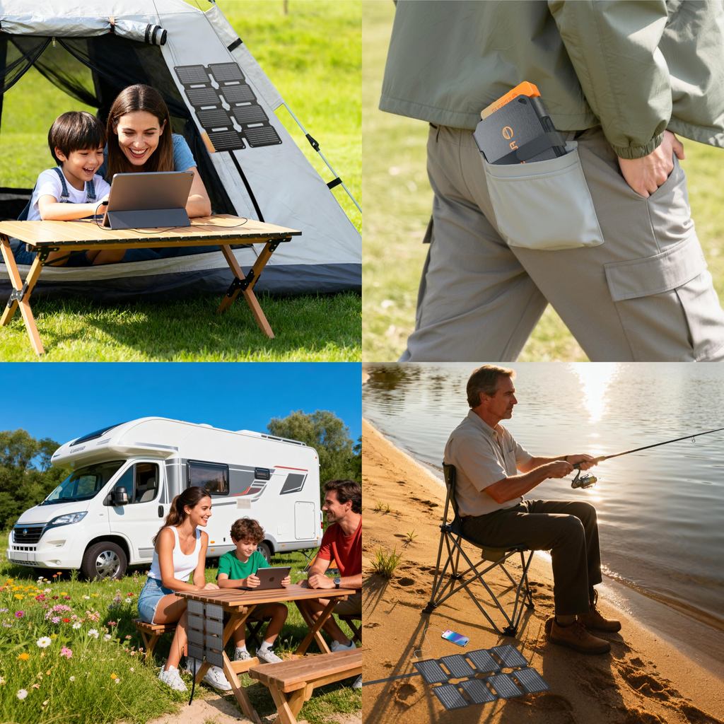Charger Tenaga Matahari Surya 25W Flexsolar Solar Panel Portable Mini Pengisi Daya HP Outdoor