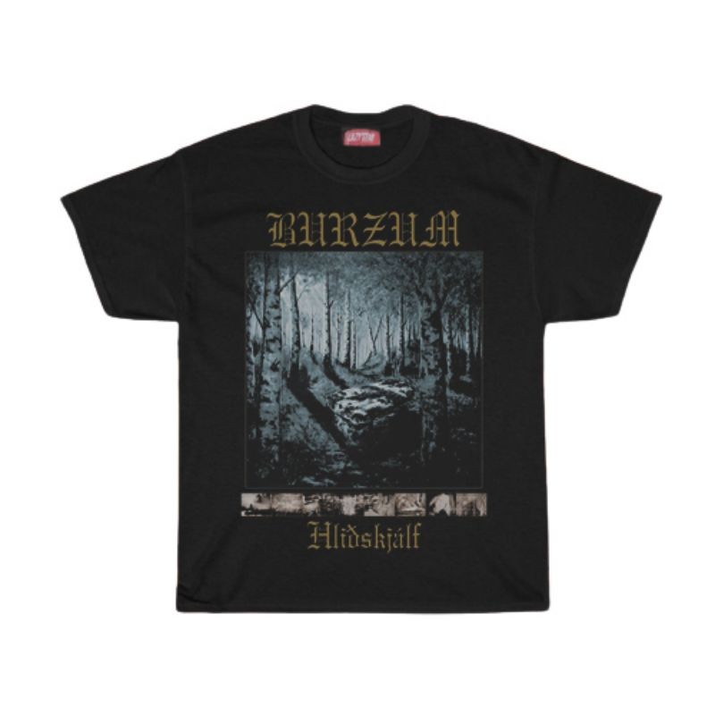 (COD) KAOS / T SHIRT / BURZUM / KAOS BAND BURZUM HLIDSKJAIF