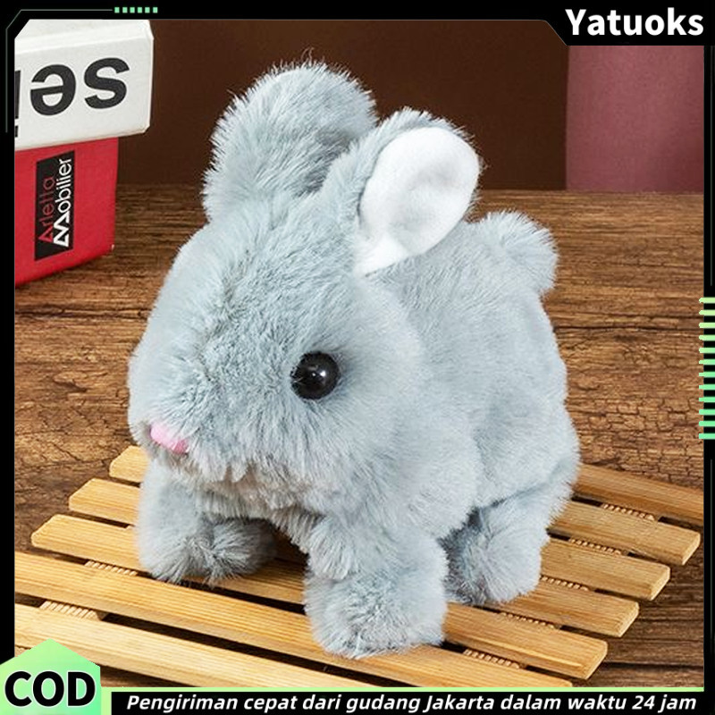 Simulasi Mainan Mewah Elektronik Kelinci Lucu Bisa Berjalan Dan Melompat Mainan Boneka Kelinci Bisa 