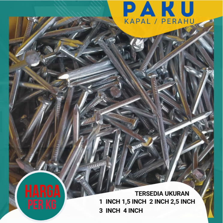 [ 1 KG ] Paku Kapal / paku Perahu  Anti Karat  Kuat dan Tahan Lama Untuk Paku Kapal Paku Serbaguna