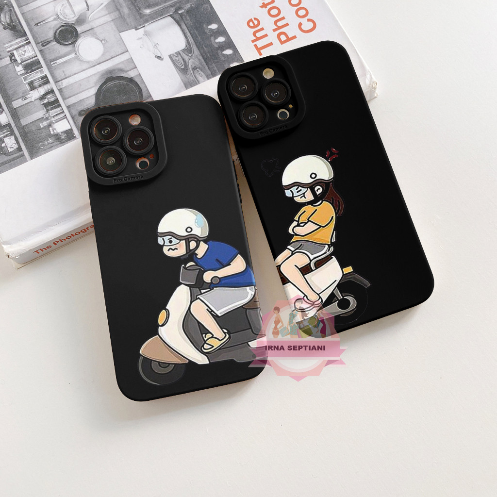 Case Hp couple for oppo vivo xiaomi samsung iphone infinix realme casing silikon procamera case peli