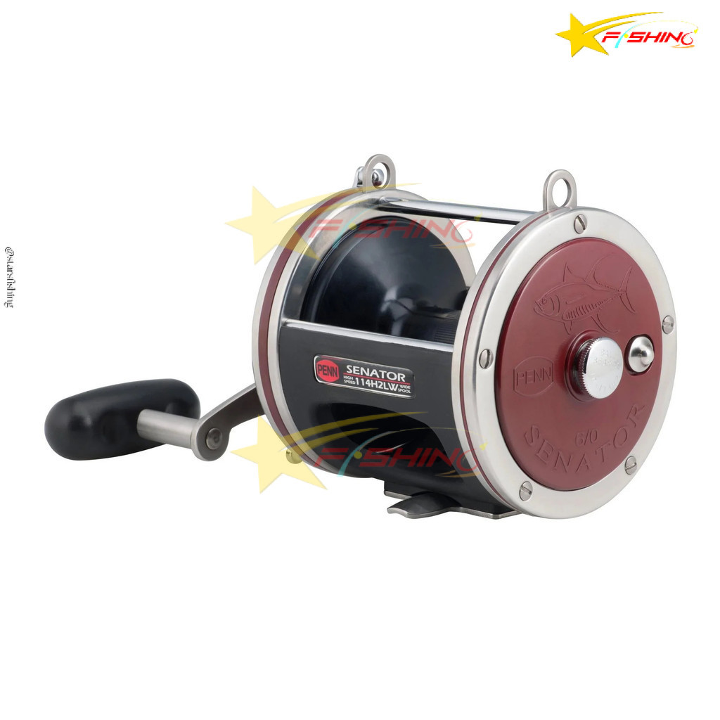 Starsfishing PENN Reel Pancing  Senator 114H2LW Star Drag Conventional Reel Handle Kanan Mancing Ove