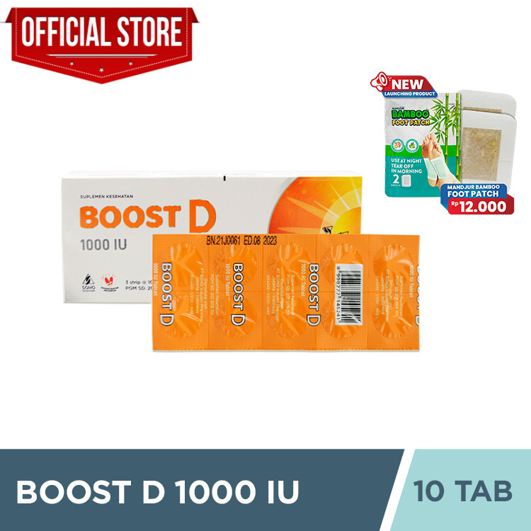 [TERLARIS] Boost D 1000 IU 10 Tablet -  Vitamin D 1000 IU Jaga Imunitas Tubuh