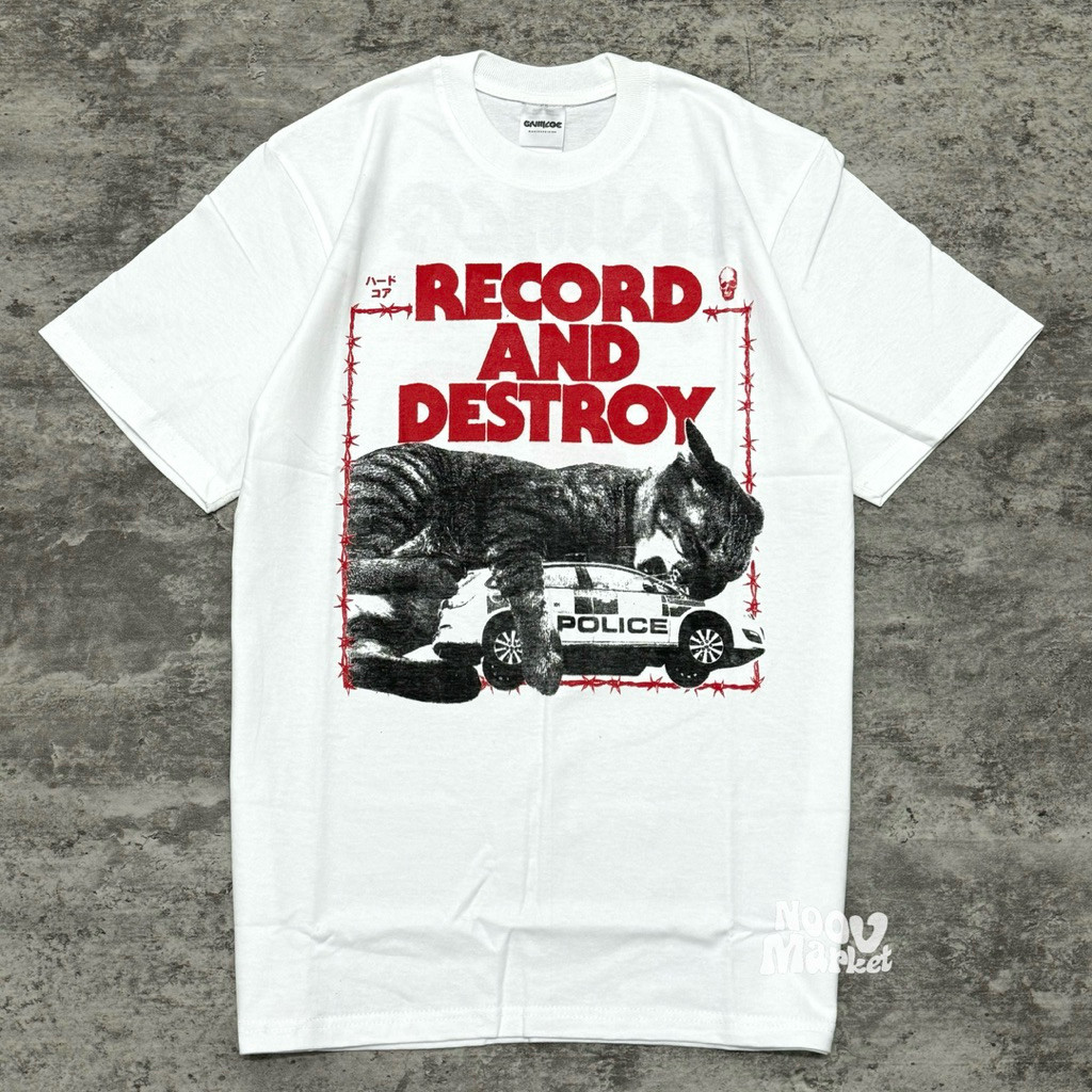 (COD) Grimloc - Record And Destroy Tshirt - White | Original Merchandise