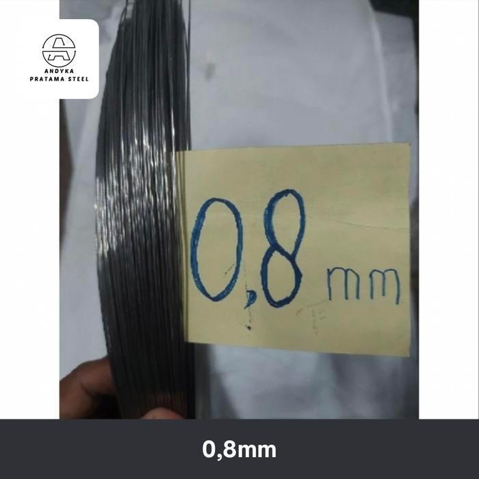 kawat stainless 304 uk 0,8mm hard & soft per 0,5kg - hard