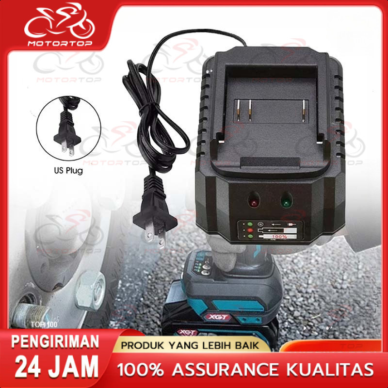 Charger Makita Lithium Bor 18V 21V Singel Dual Port Charger Adaptor 2A 3A Casan Cas Baterai Cordless