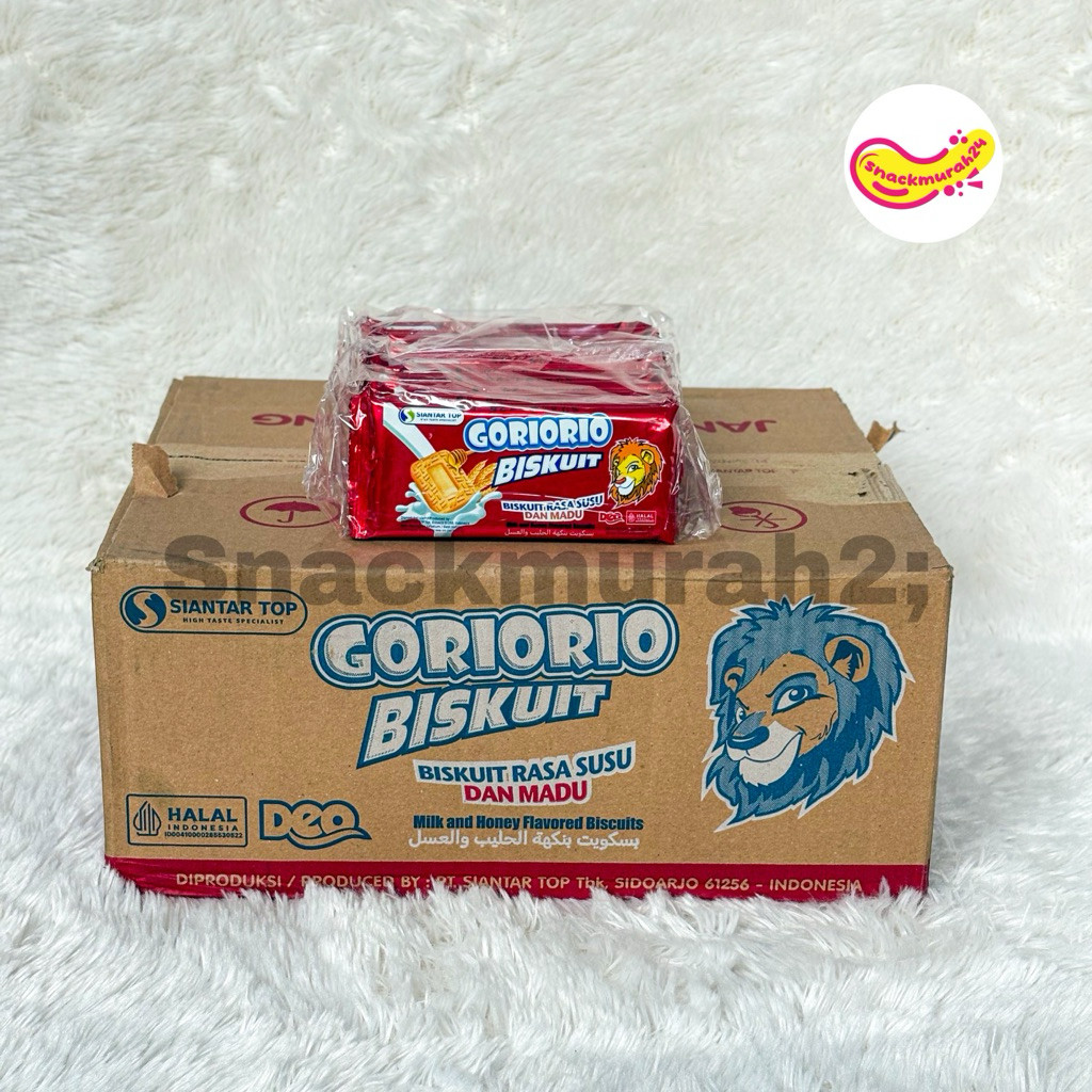 [DUS ISI 200] Goriorio Super Biskuit 1 DUS ISI 10 PAK X 20 PCS x 12 GR Rasa Susu dan Madu
