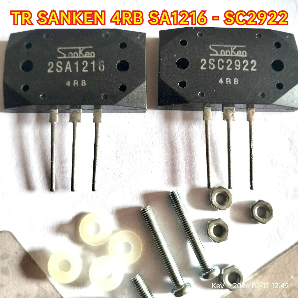 Transistor Final SANKEN 4RB SA1216 SC2922 A1216 S2922 Plus Mika Mur Baut Bushing