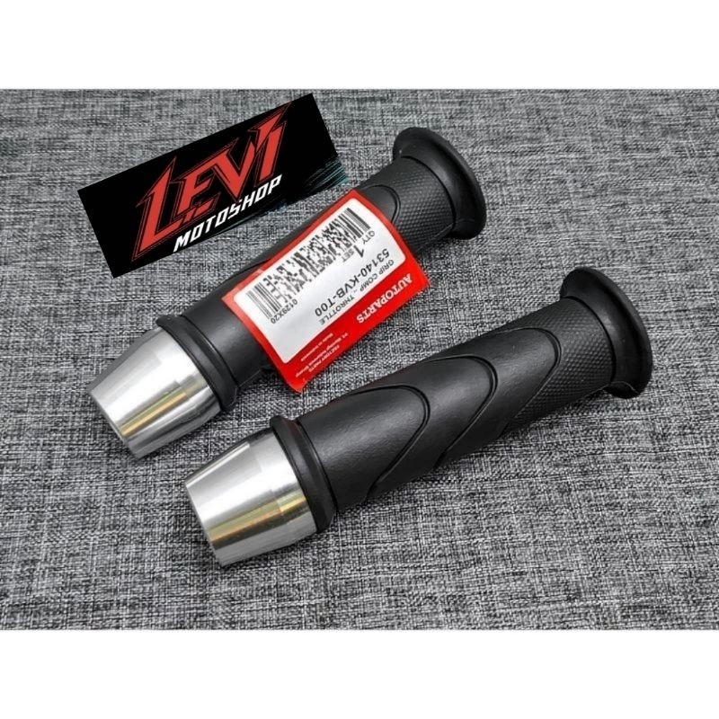 Handgrip Honda Original Sarung Gas HONDA + Jalu Chrome Handgrip Motor + Jalu Chrome Model PCX Handgr