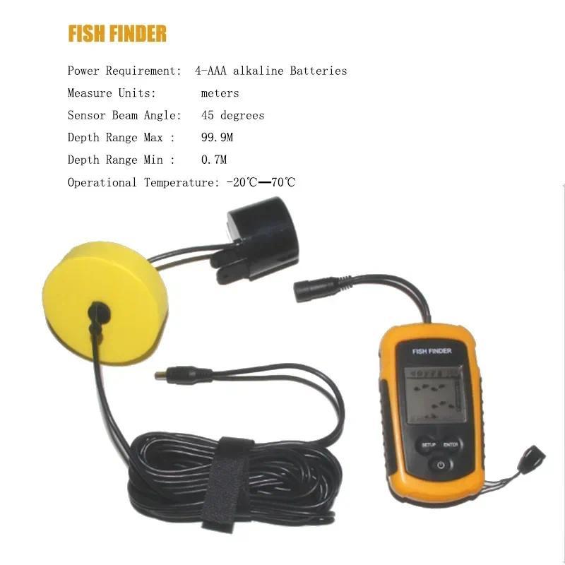 ultrasonic wired fish finder to detect fish school sonar fish finder
