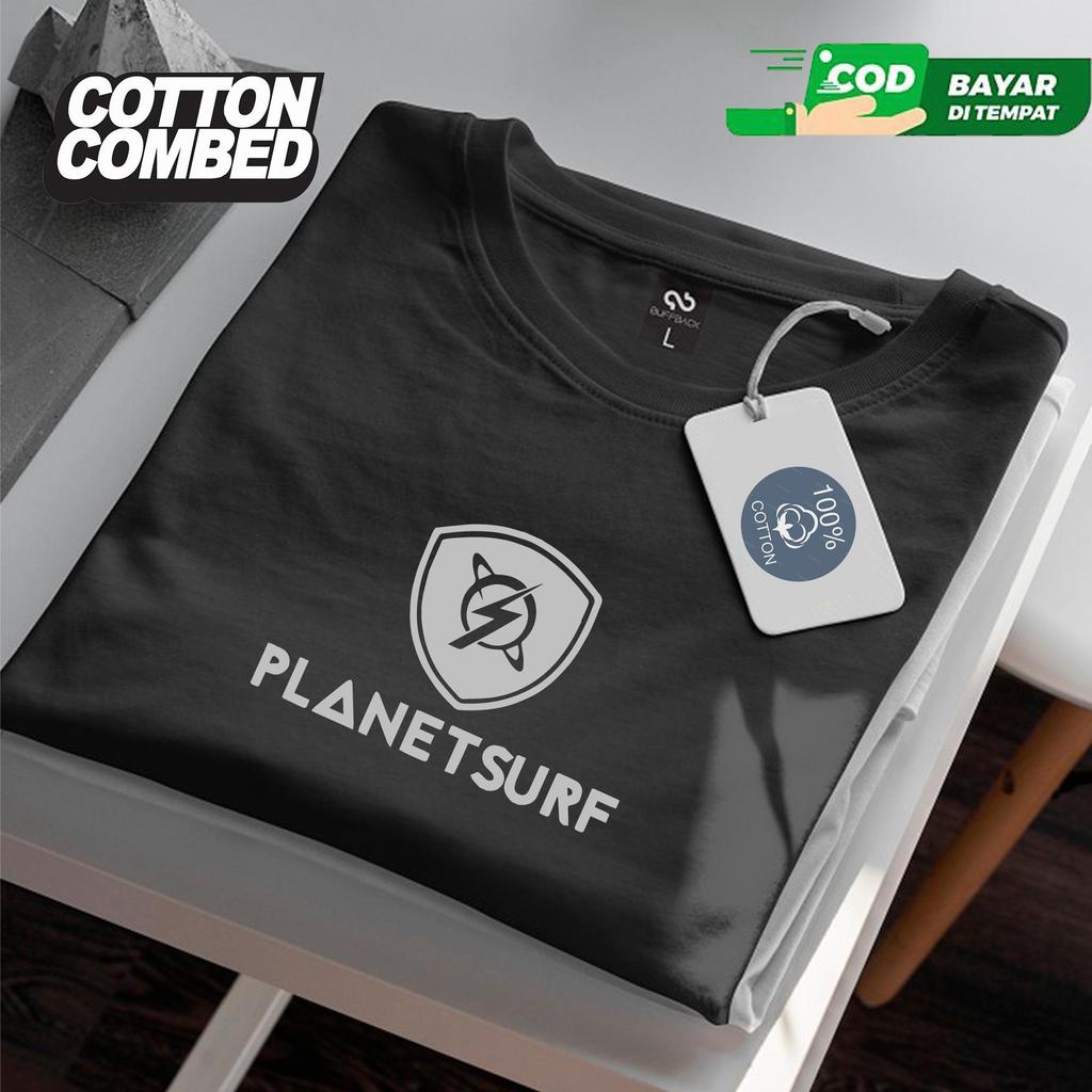 PROMO Kaos Distro Lengan Pendek Planet Surf Silver Bahan Soft Katun Combat 24s 100% S M L XL XXL Sab