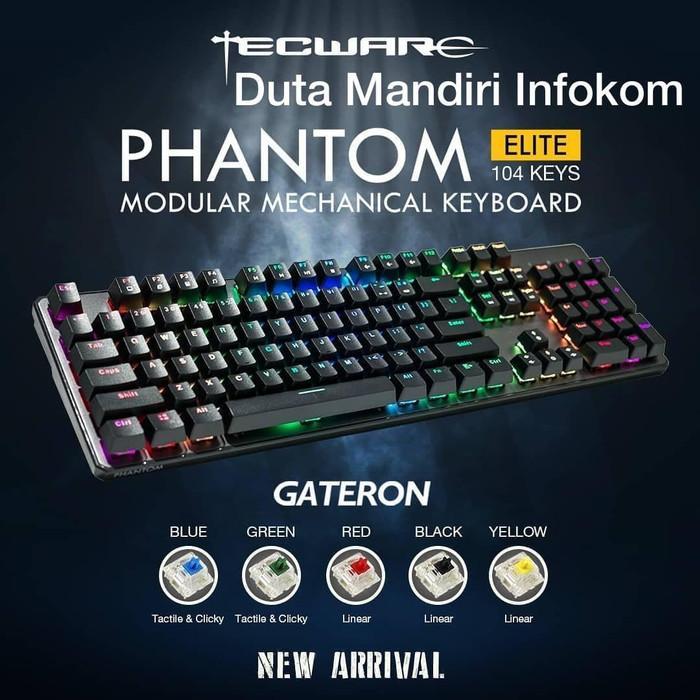 Tecware Phantom Elite 104 RGB Mechanical Gateron Gaming Keyboard - Biru