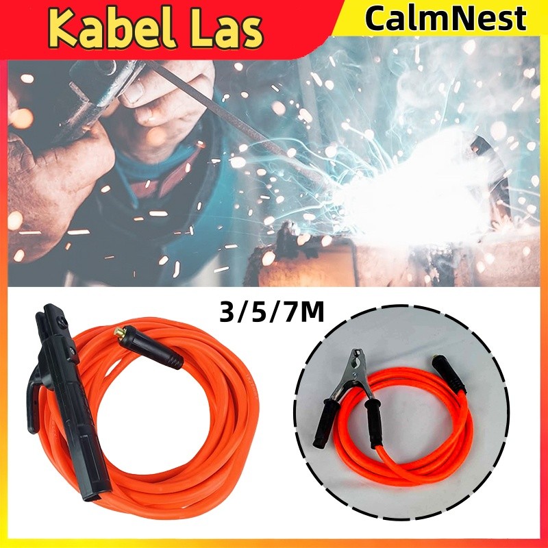 10mm² Tembaga Kabel Las Set JLD 250A-300A Tang Massa Tang Las Kabel 3M 5M 7M 10M Stang Las Mesin Las