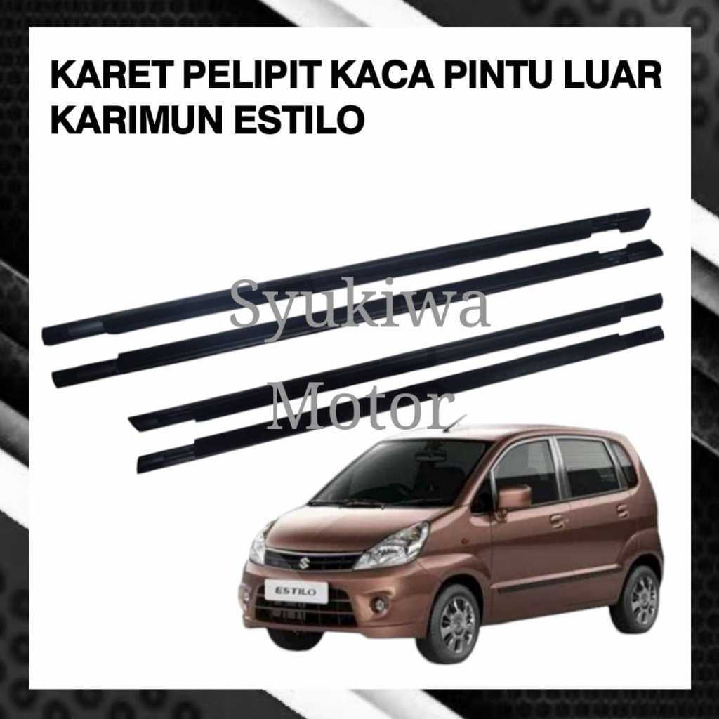 karet pelipit kaca pintu luar Karimun Estilo hitam