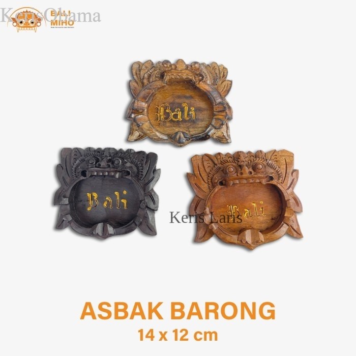 Asbak Barong Bali - Asbak Ukir Bali - Asbak Kayu - Asbak Kayu - Hitam murah KL3