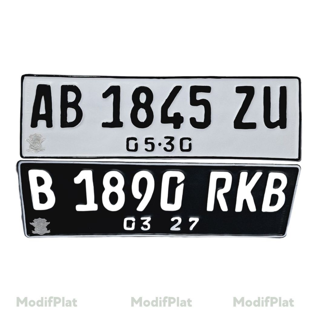 Ketok Plat Nomor Mobil Custom Logo Polri - Plat Mobil Samsat Standar - Plat Mobil Custom Logo Timbul