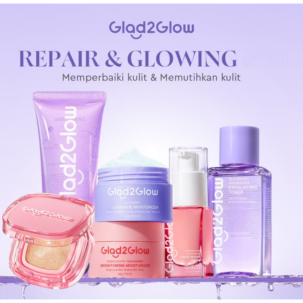 MEMEY  GLAD2GLOW Paket Mencerahkan + Cushion