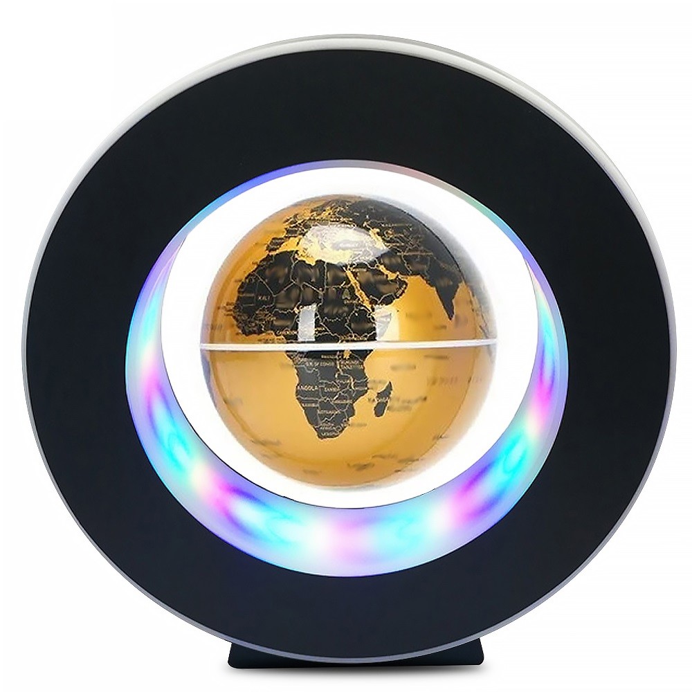 Floating Globe Levitating World Map Rotating Ornament LED Lamp for Bedside Light Novelty Floating La