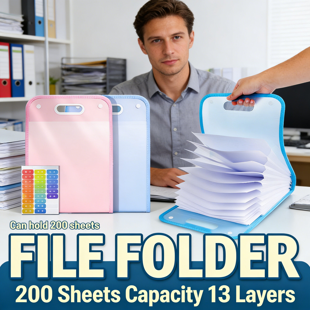 Tas File Holder Document Map File Tas Akordeon | Sekat Kerja Clear Map File File Organizer