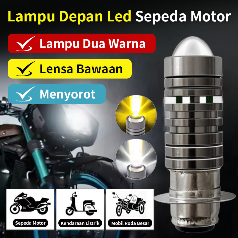 Cahaya 12000 Lumen Super Terang  Lampu LED Motor JMY High Power - Lampu Depan Motor/Lampu Sorot Foku