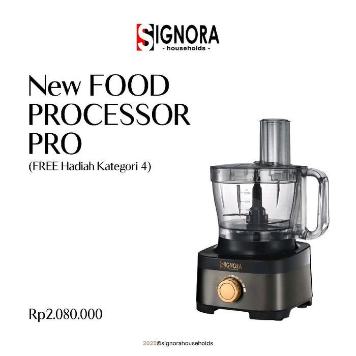 Food Processor Pro Signora/Food processor (TANPA CUBIC CUTTER)