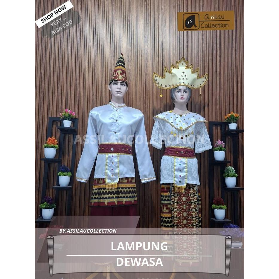 Baju Adat Dewasa Lampung Satuan (Laki/Cewek) Pengantin - Lampung Laki, S