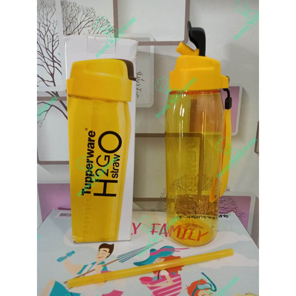 promo toko Botol minum kristal h2go tupperware 750 ml with straw