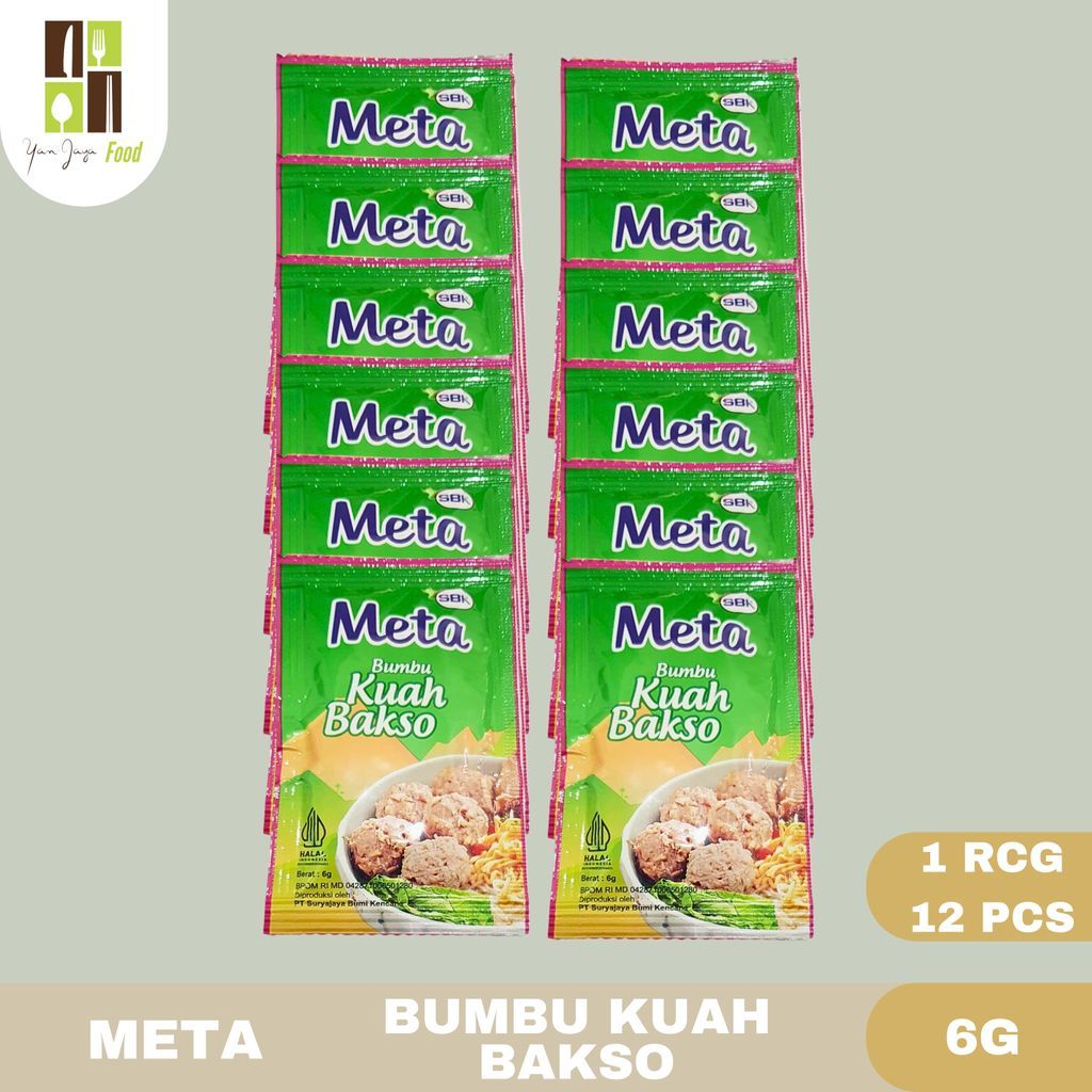 Meta Bumbu Kuah Baso 6g - 1 RENCENG / 12 PCS / Kuah Bakso Instan