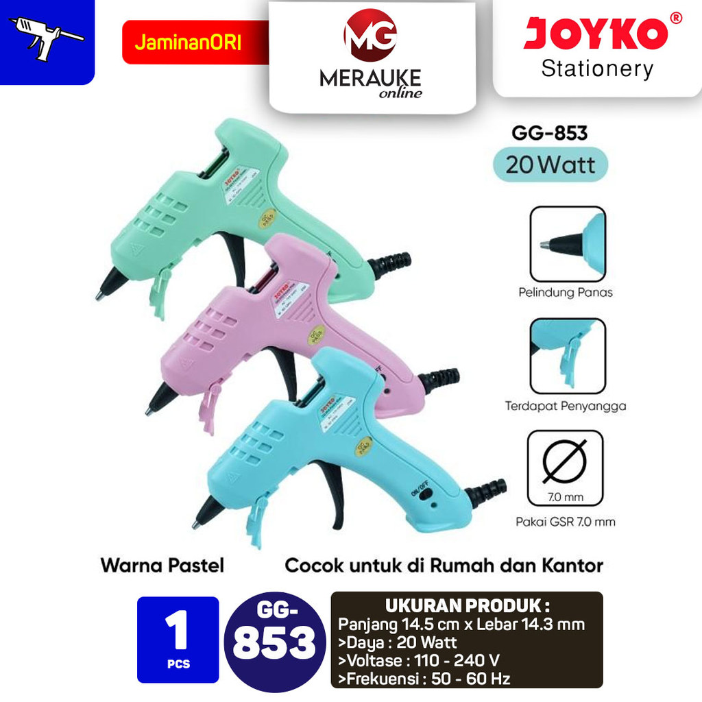 Glue Gun / Lem Tembak JOYKO GG-853 Warna Pastel