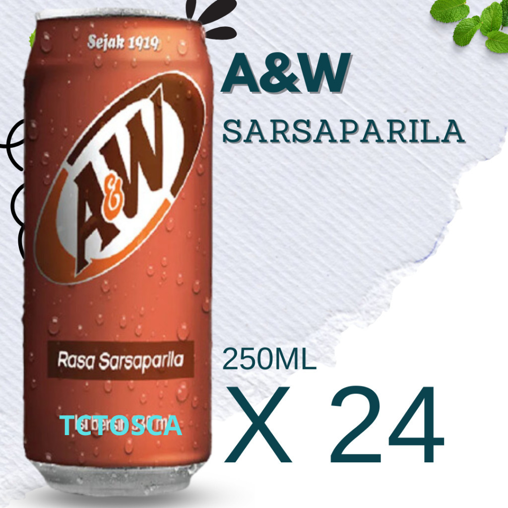 A&W | AW Kaleng 250 ML 1 Karton Isi 24 Pcs