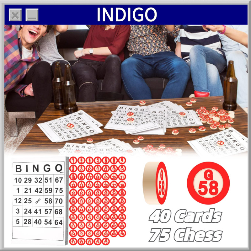 1 Set Bingo Card Kartu Bingo Ukuran Besar Catur Kayu Set Game Mainan Bingo Untuk Pesta Keluarga Perm
