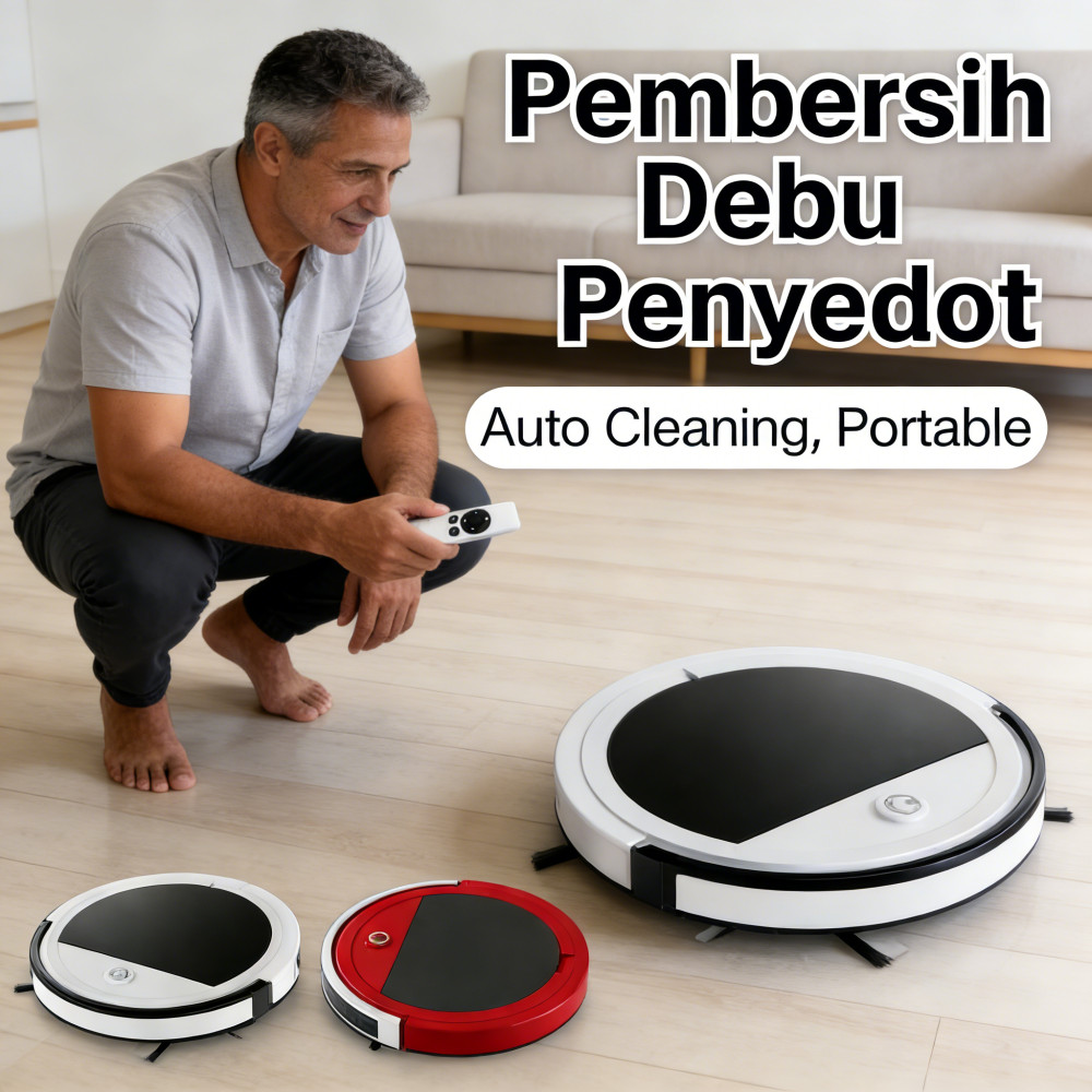 ROBOT VACUUM SMART SAPU PEMBERSIH DEBU DEBU PEMBERSIH LANTAI Sweep Cleaning