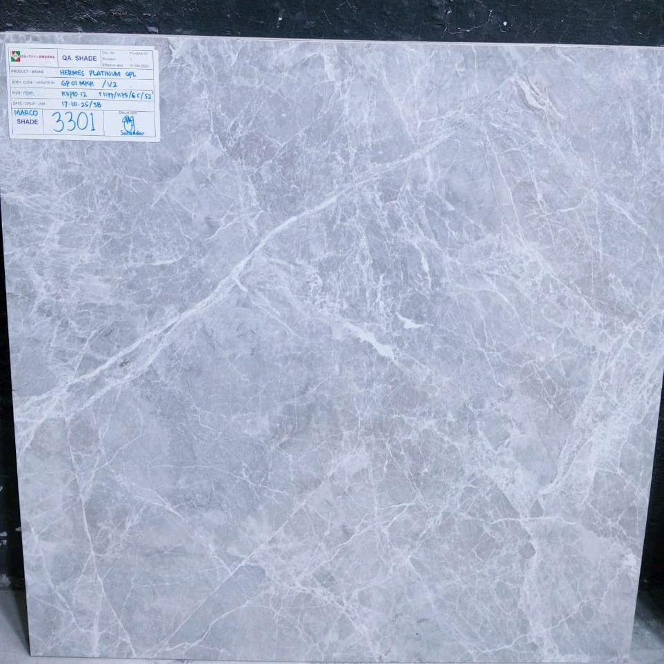 Granit Lantai Dan Dinding 60x60_80x80 Hermes Platinum Glazed Polish | Kilap | Glossy Product Indogre