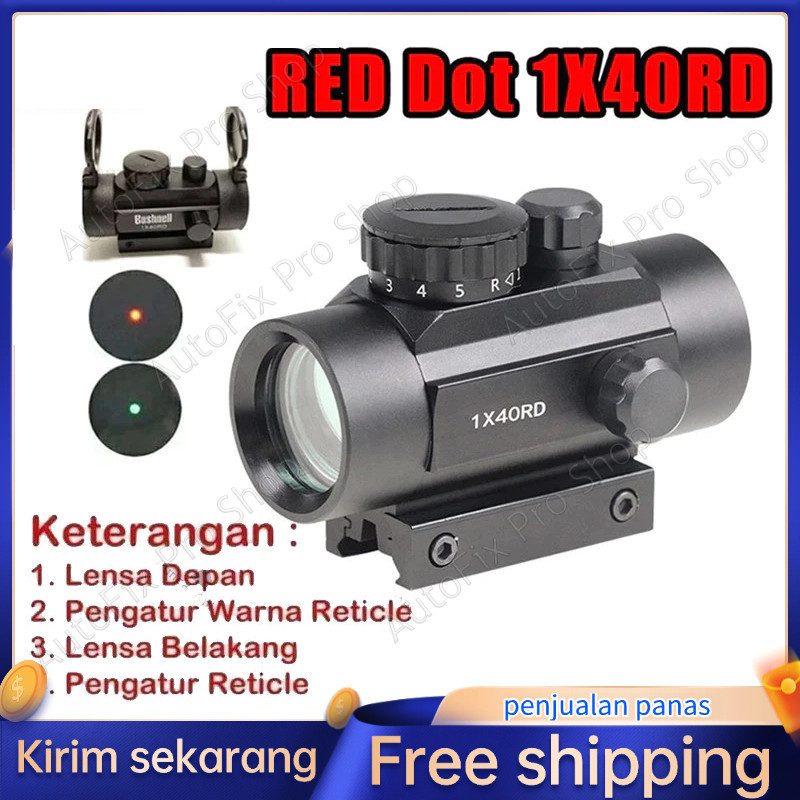 Teleskop GSR 1X40RD / Teleskop Bushnell 1x40 Green dot hologram metal RD / Red dot 1X40 / REDOT 1X40