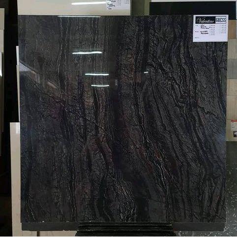 Granit Lantai Dan Dinding 80x80 Dan 60x60 Black Phantom Glazed Polish | Kilap Product Valentino gres