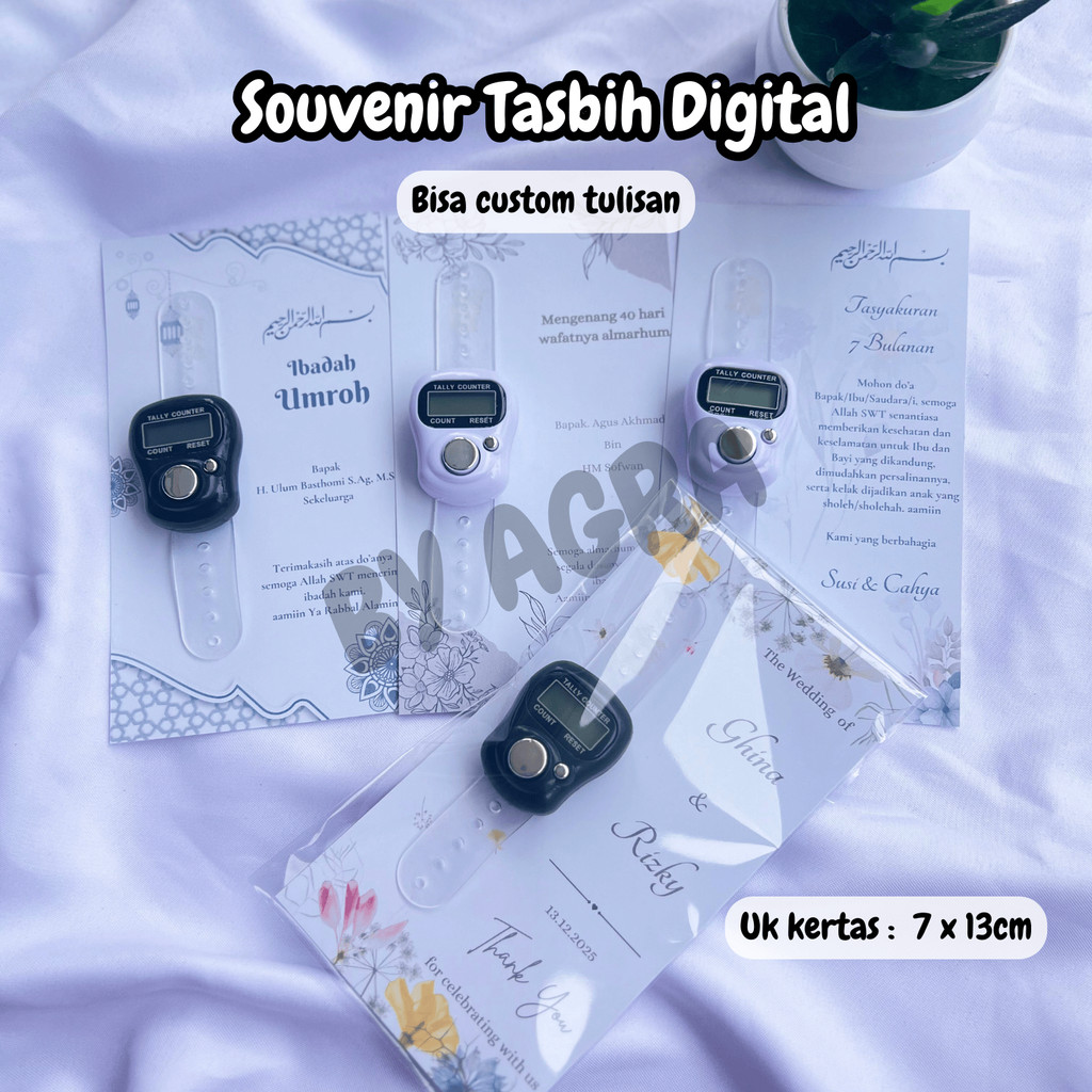SOUVENIR TASBIH DIGITAL | Souvenir Custom Wedding Pernikahan Nikah haji umroh khitan Lucu Unik Murah