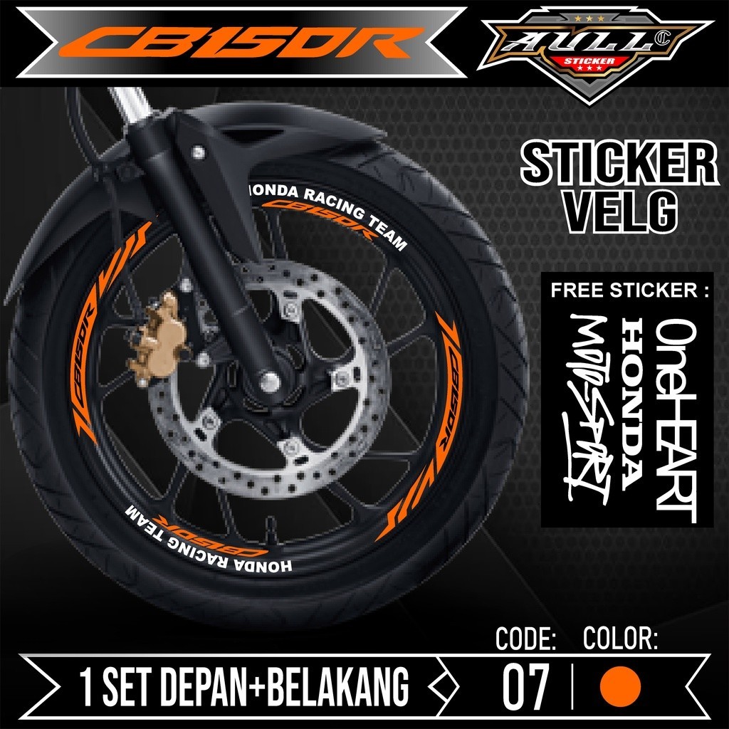 Cutting Sticker Velg CB 150R - Aksesoris Stiker Cutting Sticker List Velg Motor Honda CB 150R CB 150