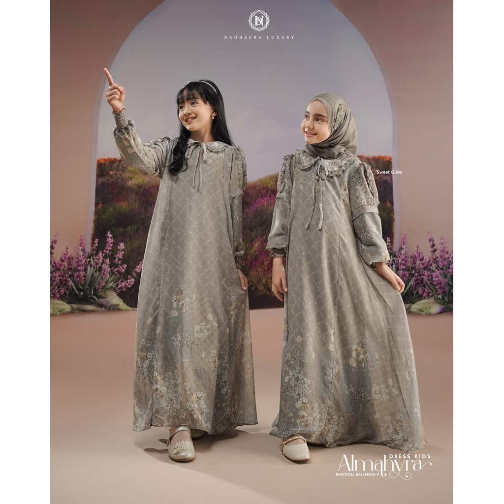 Almahyra Dress Kids by Nadheera luxury (gamis anak premium, gamis lebaran)