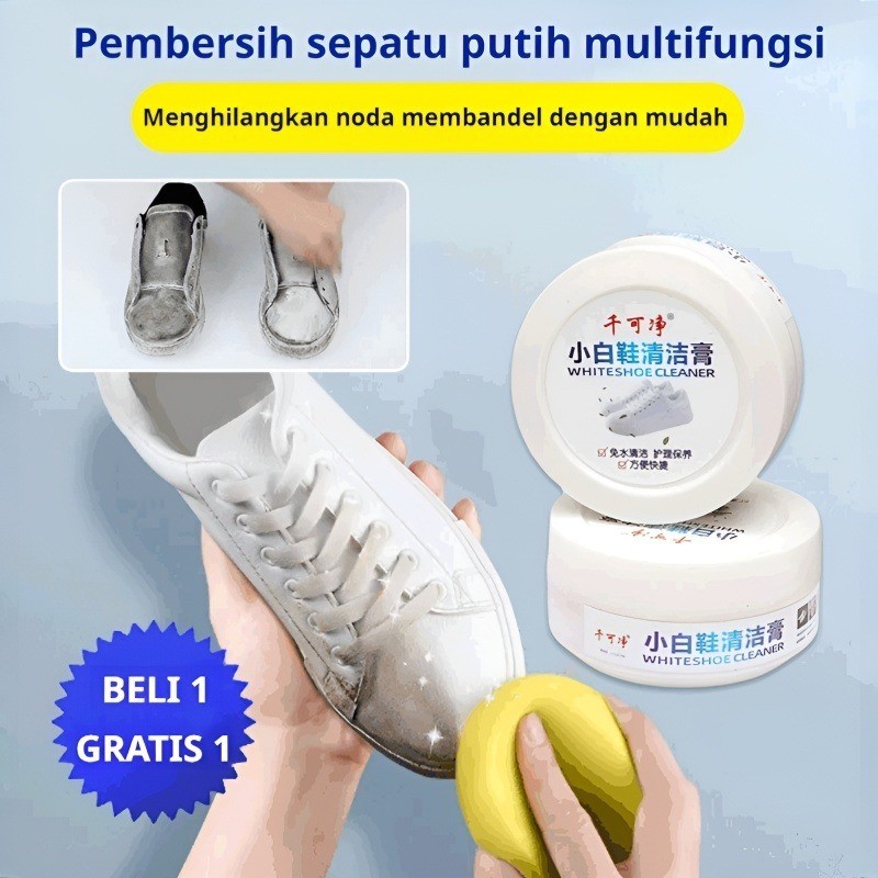 Pembersih Sepatu Putih Serbaguna 260g / Krim Pemutih Sepatu Kets + Spons 260g / Pembersih Sepatu Put