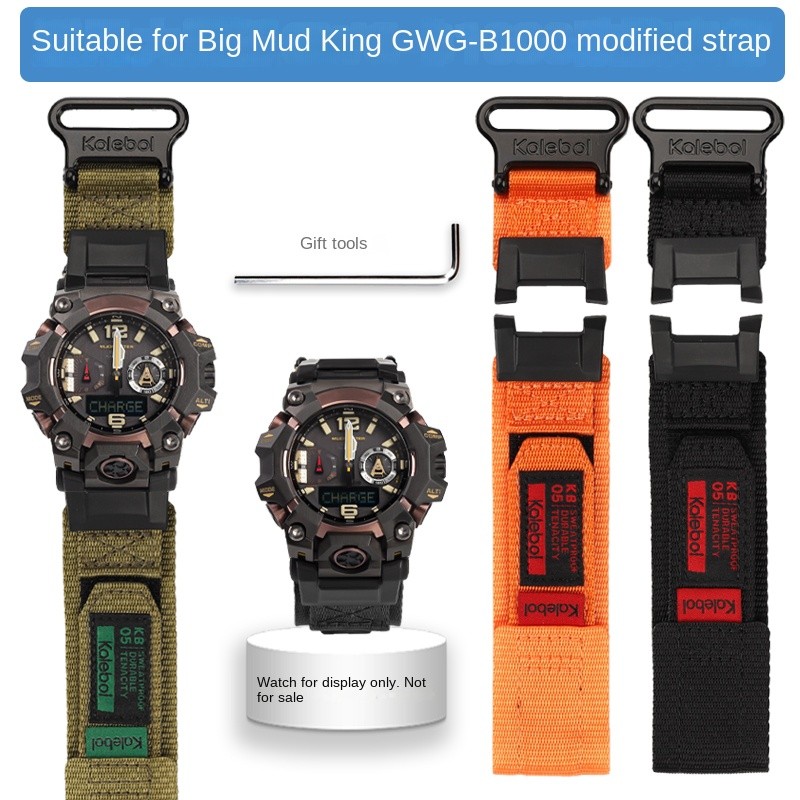 GWG-B1000 Nylon Wat Strap for Casio GSHOCK 5713 GWG-B1000-1A Third Generation Big Mud King Mofied Wa