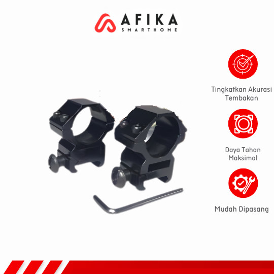 Mounting Teleskop Rifle Scope Mount Ring Picatinny Rail 25.4mm
