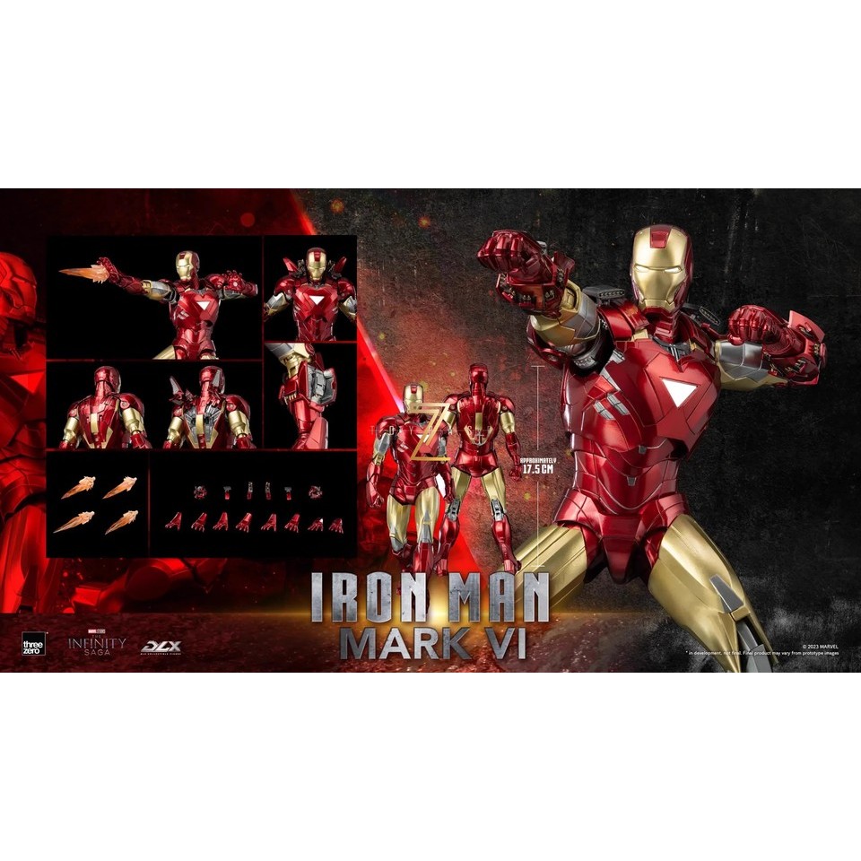 Threezero MK6 DLX 3A Marvel Avengers Iron Man 2 Finished Model Authentic in Stock