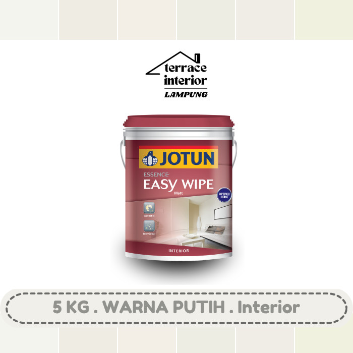 Cat Tembok Jotun Essence Easy Wipe Anti Noda Warna Putih 5 Kg Interior