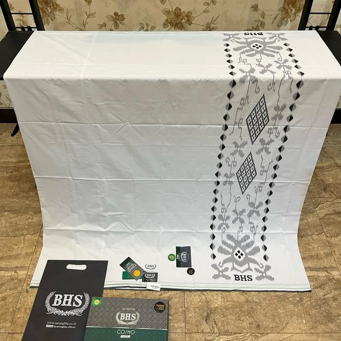 SARUNG BHS COSMO DOBBY SONGKET MURAH/SARUNG BHS COSMO/SARUNG BHS - Putih