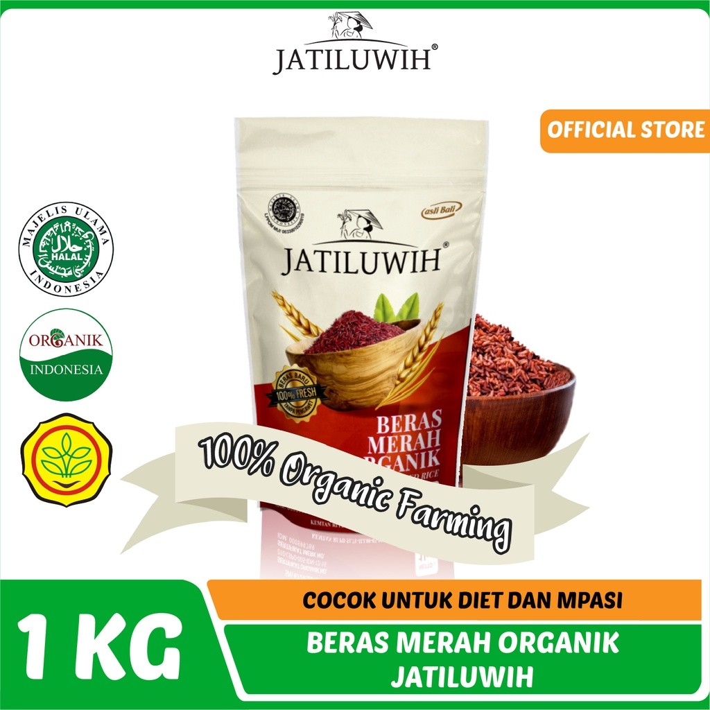 Jatiluwih Beras Merah Organik 1kg - Beras Merah Organik Jatiluwih 1kg